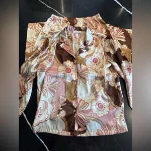 Oscar de la Renta Satin Pajama Set